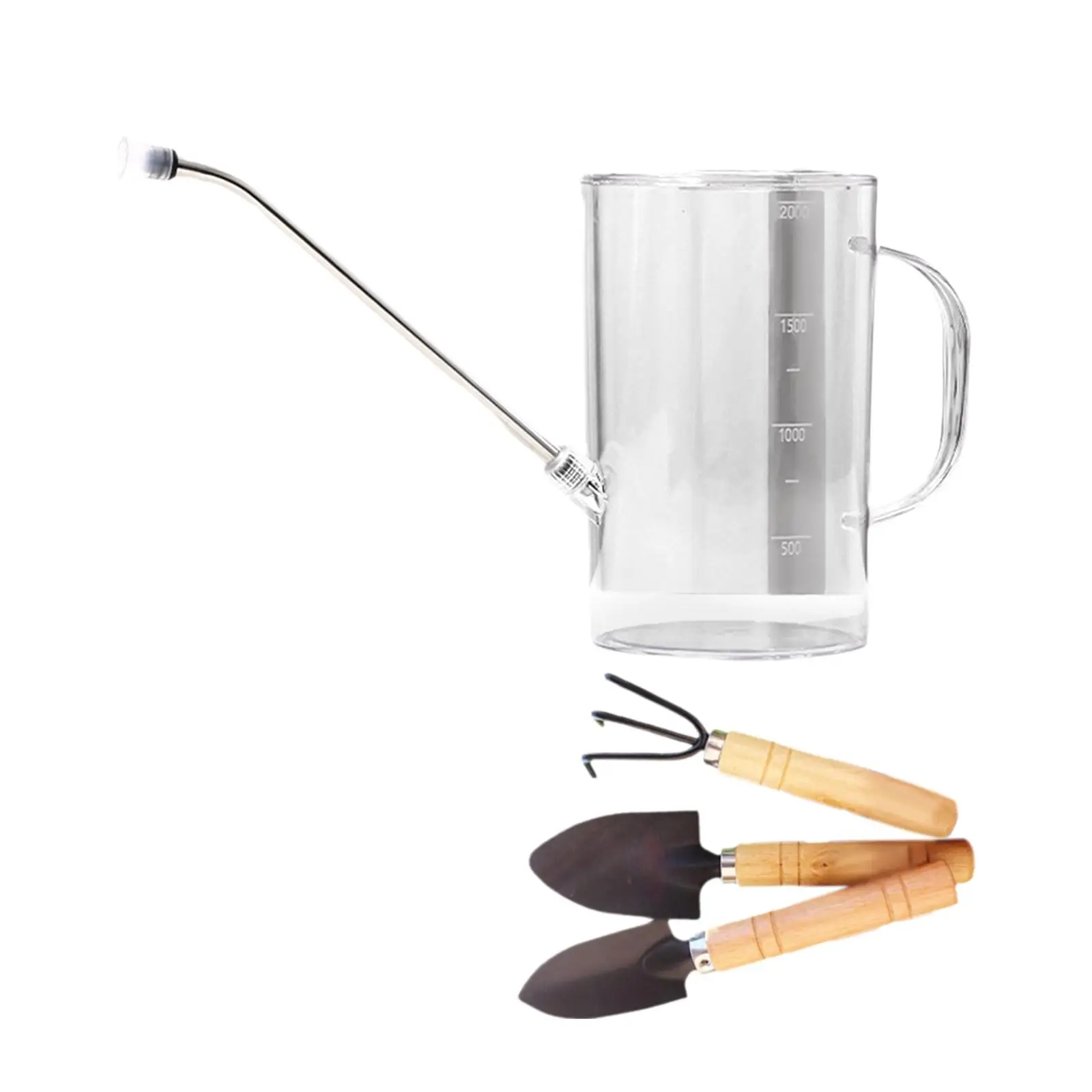1L Watering Can with 3 Gardening Tools Practical Wear Resistant Watering Pot Kettle for Office Flower Bonsai Indoor Outdoor