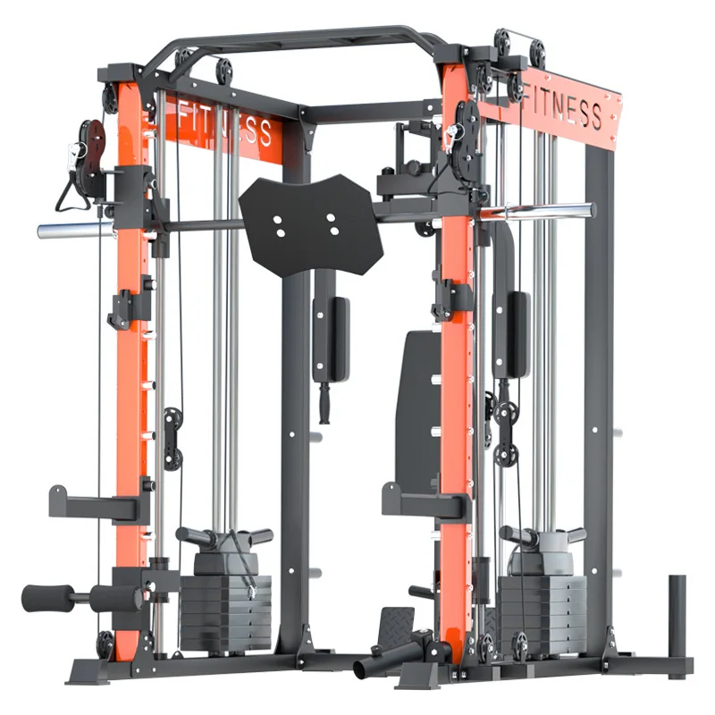 

Smith machine squat gantry household multi-functional fitness equipment bird lying push frame commercial integrated trainer