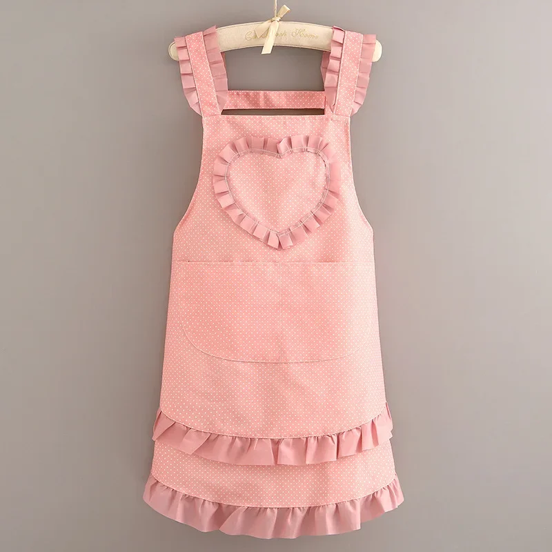 Western Style Canvas Apron for Women Summer Thin Home Kitchen Fashion Apron Anti-fouling Wear-resistant Work Clothes