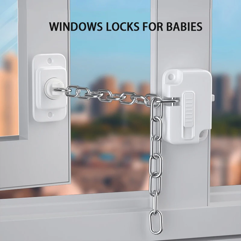 Child Safety Lock Multi-Functional Cabinet Locks Window Limiter For Babies High-Rise Anti-Fall Sliding Door Window Lock Buckle