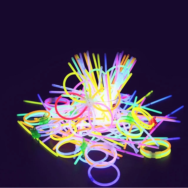 Fluorescence Light Glow Sticks Multicolor Neon Light Luminous Necklace Bracelets For Concert Event Festive Party Decor Supplies 1
