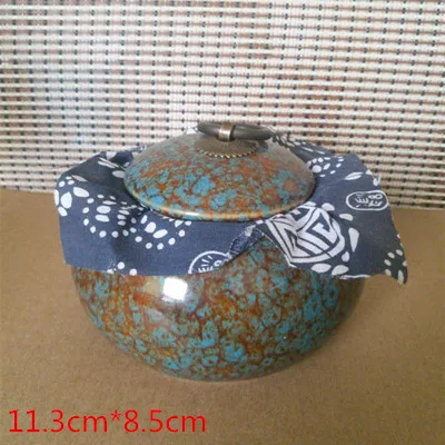 Ceramic Japanese Style Tea Caddies Dried Fruit Storage Cans Sealed Bottle Tea Accessories