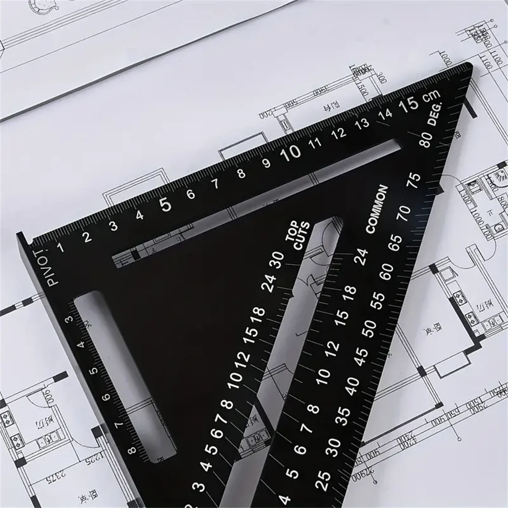 7 Inch Aluminum Alloy Triangle Ruler Square Protractor High Precision Measuring Tool for Engineer Carpenter triangle ruler,angle measuring ruler,woodworking ruler,carpentry square,angle ruler,measurement ruler,angle measuring tool