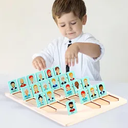 Wooden Cards Guess Who Game Wooden Quick Question Family Guessing Game Educational Interactive Game For Boys And Girls