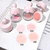 Natural Peach Pink Blusher Cream With Cute Sponge Head Matte Moisturizing Blush Palette Lasting Cheek Tint Korea Makeup Cosmetic 3