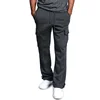 Men's  Cargo Pants Loose Drawstring Sweatpants with Pockets Sports Straight Trousers Jogging Long Pants Hip Hop Streetwear 3