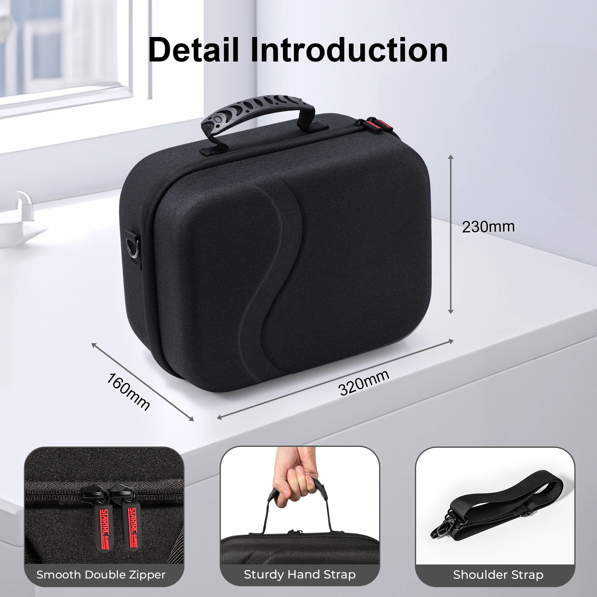 메타 퀘스트 3/퀘스트 3S용 대형 휴대 케이스, BOBOVR S3 Pro/키위 디자인 배터리 헤드 스트랩 및 액세서리용 하드 여행 케이스