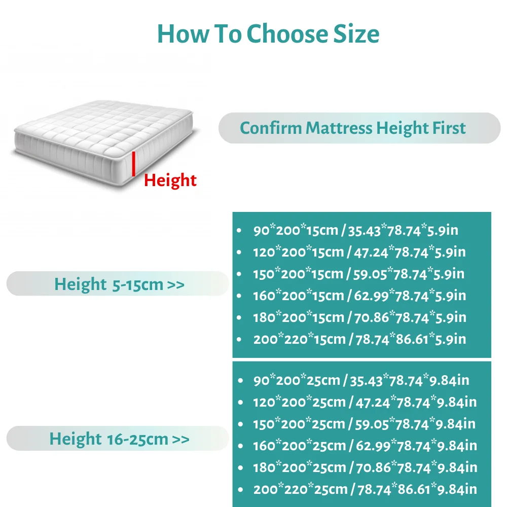Washable Bed Cover Queen King Size Breathable Solid Color Mattress Cover Embossed Quilted Thicken Anti-mite Mattress Protector 5
