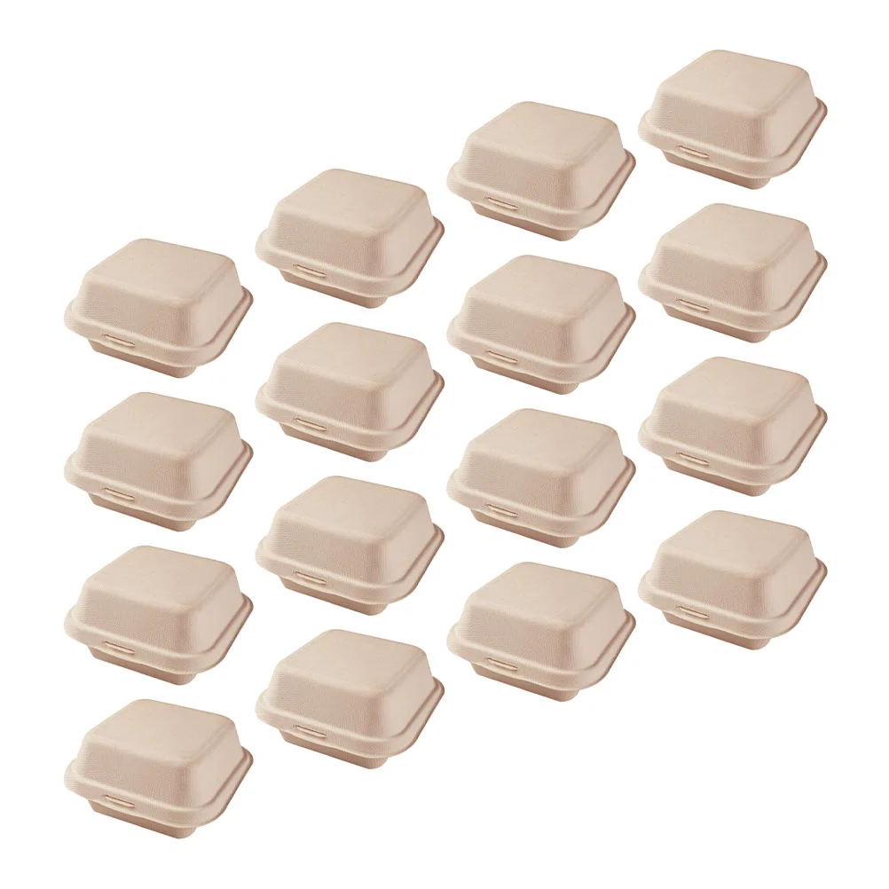 30Pcs Disposable Food Box To Go Containers Beige Color Portable and Lightweight for Camp Picnic and Barbecue