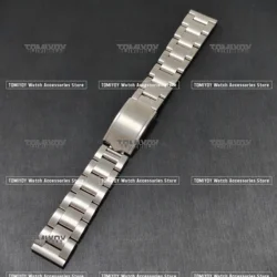 Vintage Solid Steel Oyster Band Bracelet, 18mm - 20mm Adjustable Strap - 20mm (Silver)