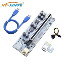 

PCI-E Riser Card PCI Express 1x to 16x Adapter Extender 0.6M USB 3.0 Cable SATA 4Pin 6Pin Power for GPU