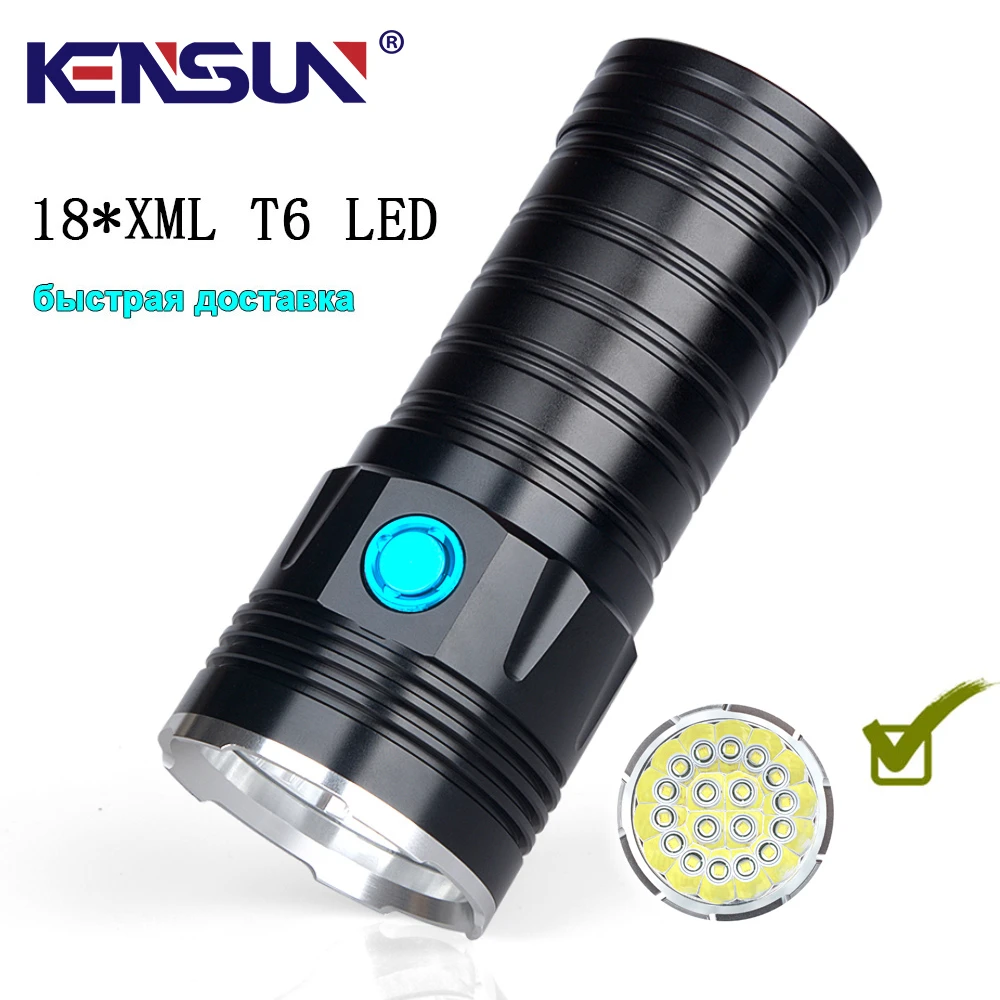 Powerful LED Flashlight Super Bright Ultra High Lumens Linternas 18*XML T6 Taschenlampe Waterproof Torch Light USB Rechargeable usb rechargeable torch