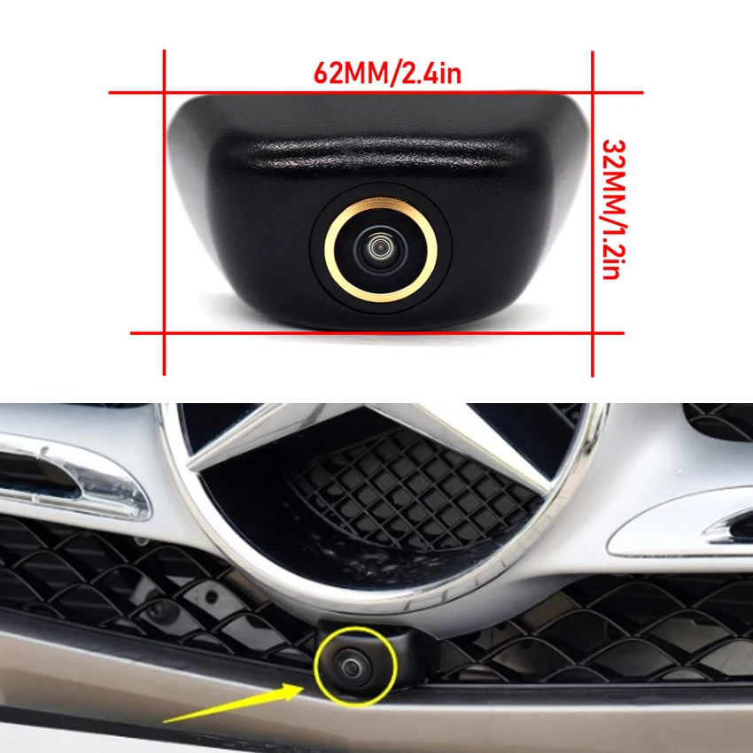 AHD HD CCD 나이트 비전 1080P 전방 시야 전방 로고 카메라, 메르세데스 벤츠 A B C E S R GLC ML GL CLA C20OL GLE GLC260 차량용