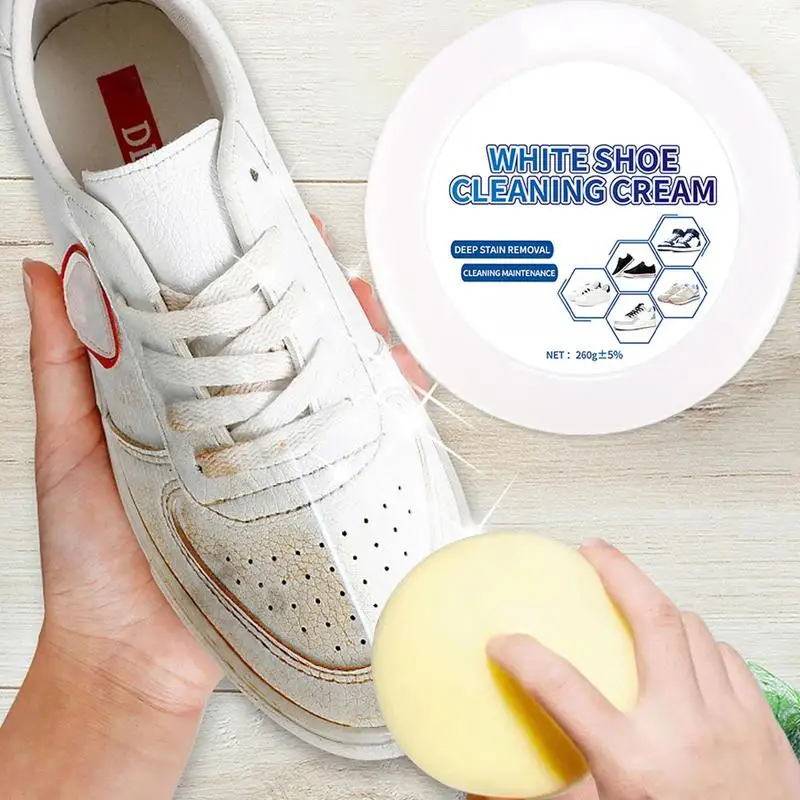 White Shoe Cleaning Cream Shoe Cleaner Multi Use Cleaner With Wipe Stains Remover Cleansing Maintenance Pasty For Sport Shoes