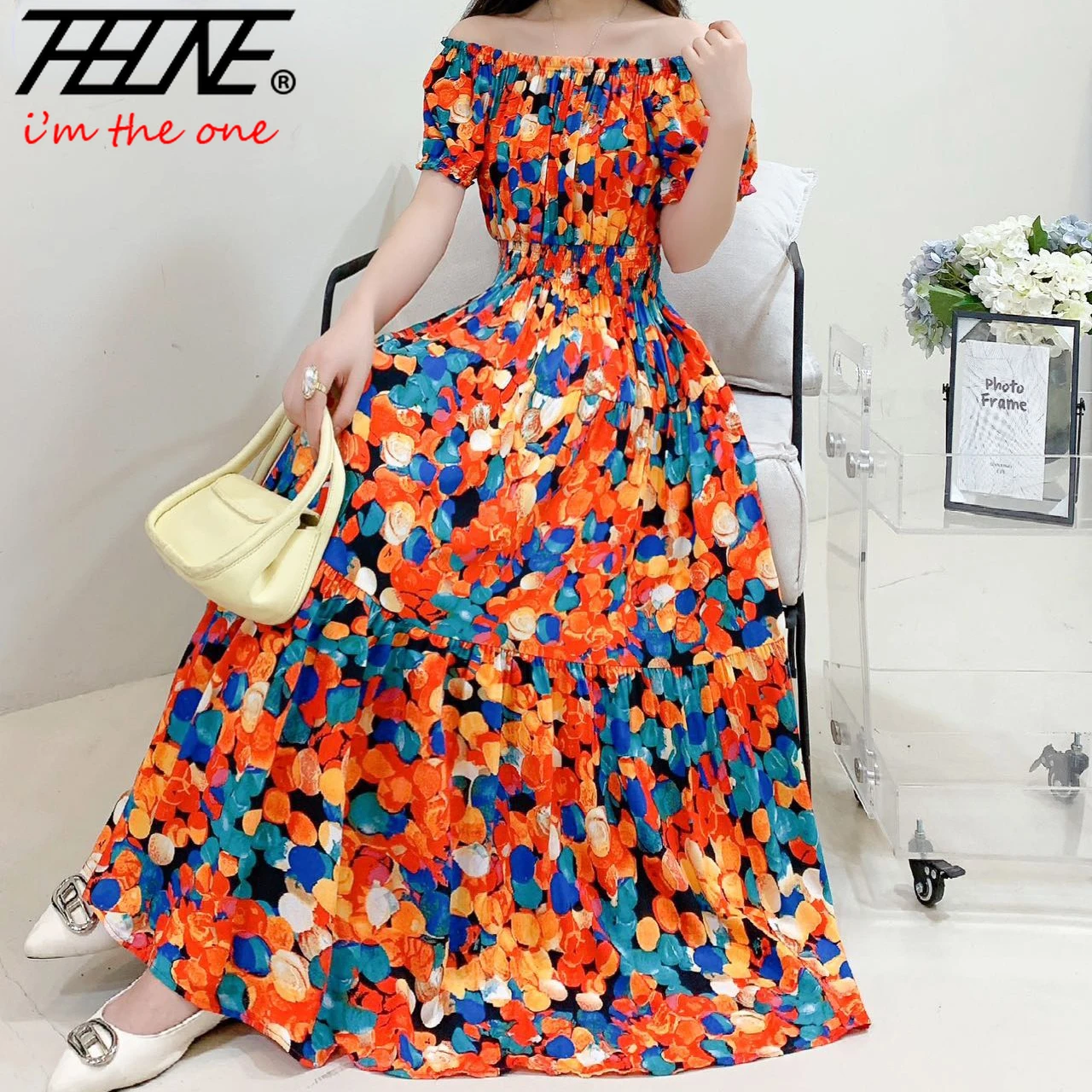 المرأة البوهيمي الأزهار رداء ، فستان ماكسي ، ملابس...