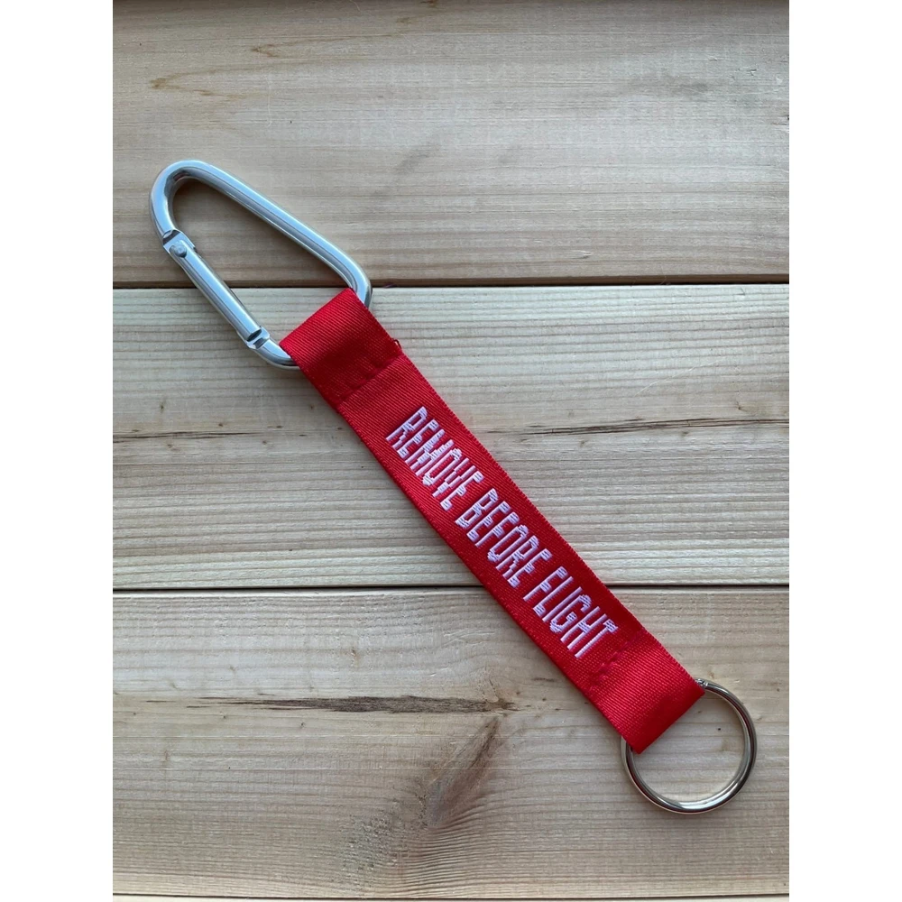 КАРАБИН Ремувка / Remove Before Flight багажная бирка брелок авиация Изъять перед полетом