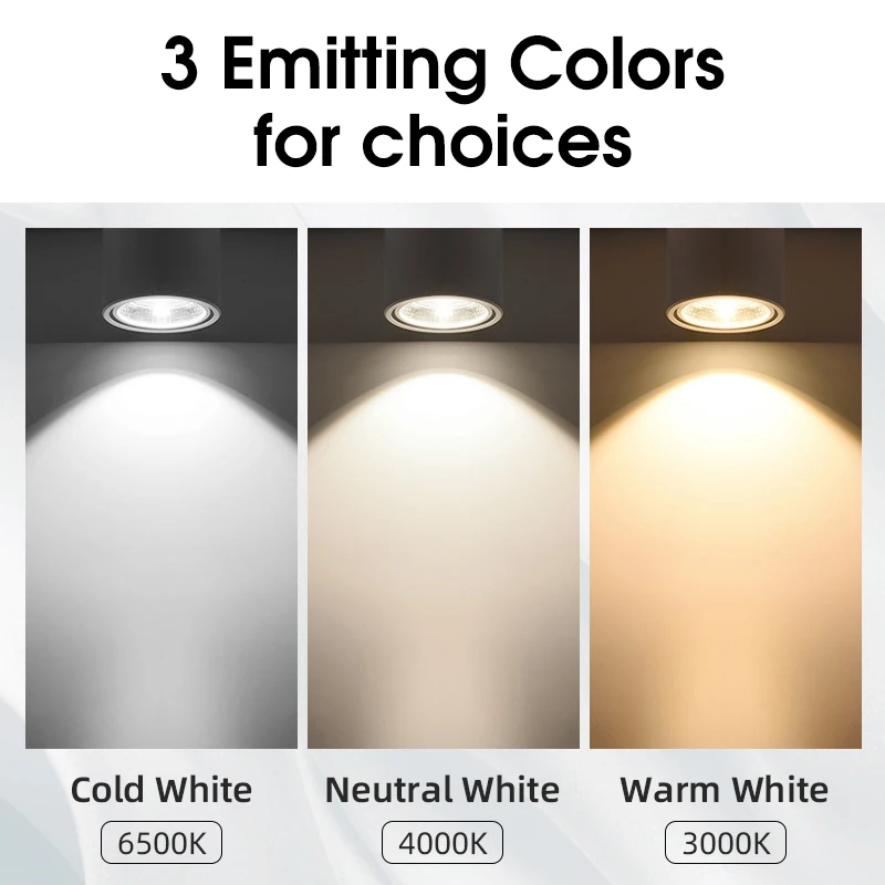 Foldable Aluminum Led Track Lights Surface Mounted Spotlights Adjustable Angle Track Lighting Spot Lights for Home Kitchen Store 2
