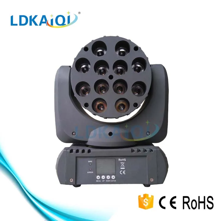 무대 이벤트 Dj Led 조명 12X10w Led RGBW 4in1 빔 워시 이동 헤드 라이트, 무대 조명 Dj 조명 RGBW 빔