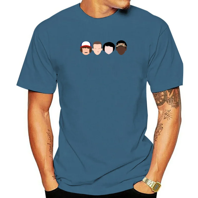 Camiseta Stranger Faces para hombre - CAJA DE REGALO STRANGER ELEVEN THINGS TERROR DVD Camiseta de manga corta para hombre Camiseta básica