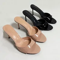 Heeled Footwear Female Slides Women Slippers Summer Spring Fashion Round Toe Ladies Thin Heels Slippers Sandals Pumps Shoes - Image 3