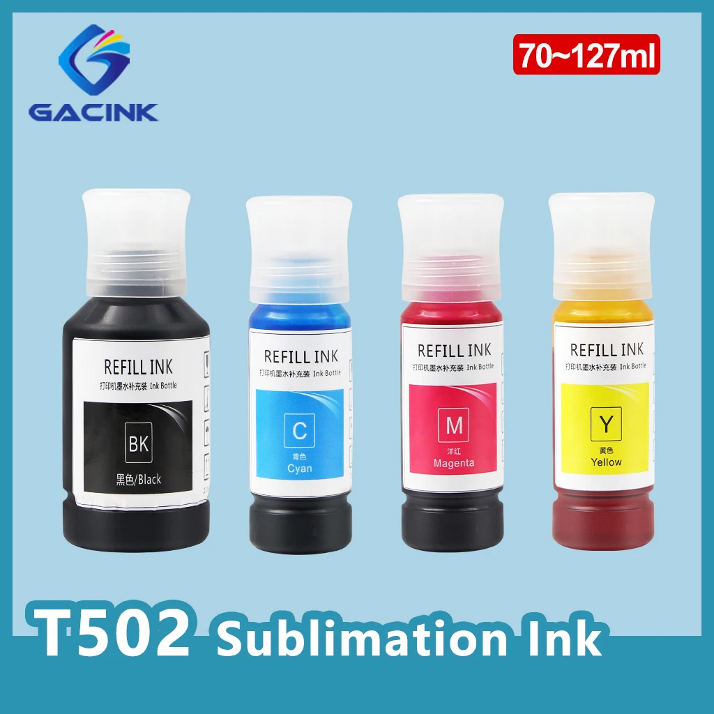 Gacink 1 Set T502 502 Inchiostro Di Sublimazione Per Epson Et-2750 Et-2760 Et-2850 Et-3700 3710 Et-3760 4850 Et-2700 Stampante