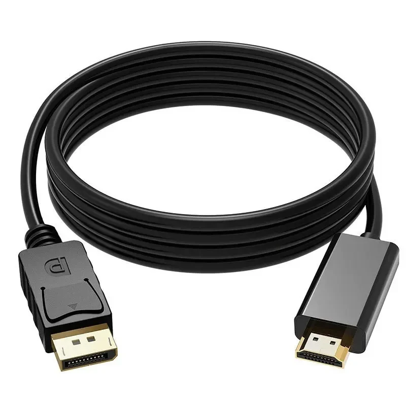 Dp - Hdmi Kablosu 1.8m 4k HD Adaptör Kablosu Bilgisayar Monitörü Kablosu Büyük Dp'yi Hdmi'ye Dönüştürür