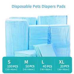 100/50/40/20PCS Absorbent Dog and Puppy Training Pads Pet Disposable Diapers Cat Dog Pee Pads Leak-Proof Pet Urine Mat Quick Dry
