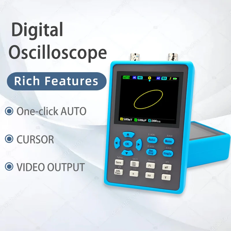 ZEEWEII DSO2512G 2.8 Inch Handheld Digital Oscilloscope 120M Bandwidth Dual Channel Oscilloscope Signal generator XYmode 3