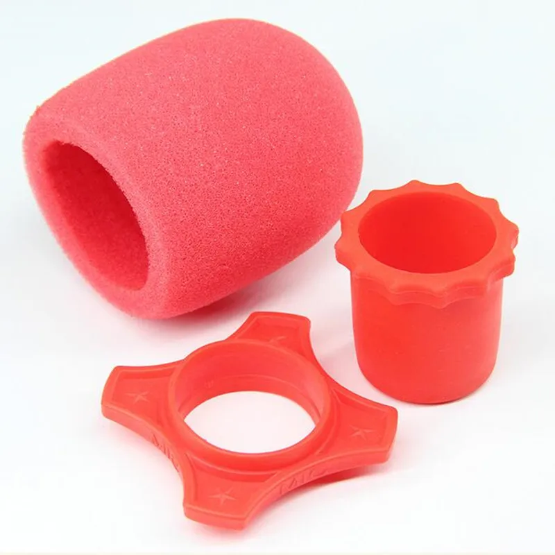 Cheerock 4er Set Mikrofon-Schutzringe - Anti-Rolling Silikon Halterung Für KTV Mikrofone