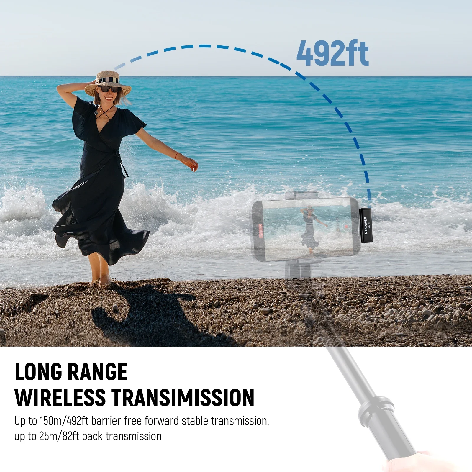Wireless Lavalier Microphone with Charging Case for USB C For iPhone 15/Android