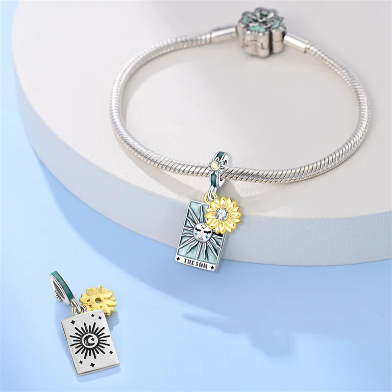 Mystical Zircon Tarot Star Pendant Bead Image 3