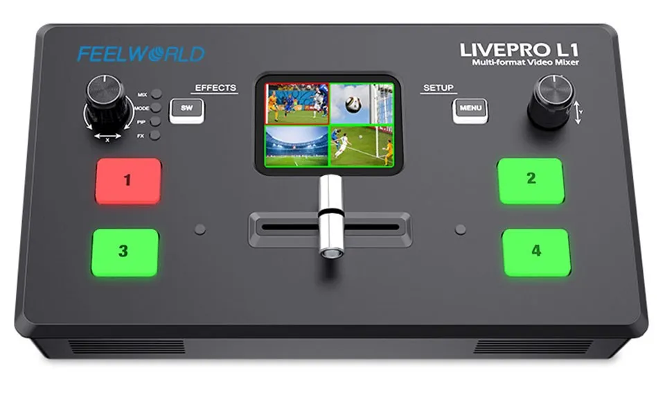 FEELWORLD LIVEPRO L1 V1 Multi Format Video Mixer Switcher 4xHDMI Inputs Camera P