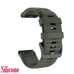Premium Quickfit Leather Smart Watch Strap, 22mm/26mm Adjustable Bracelet Strap - 22mm Epix Gen 2 (Silicone 03)