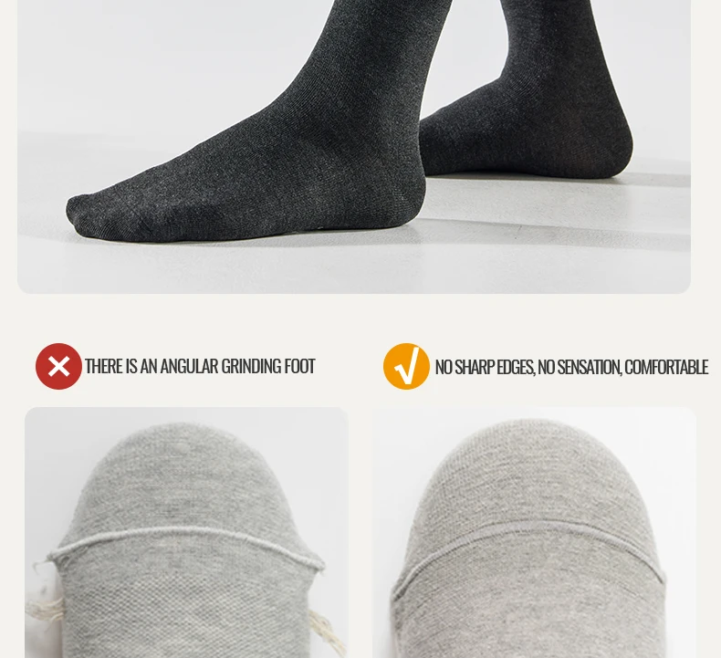 Antibacterial Bamboo Socks – Men’s Business Dress Socks, Thin Deodorant Crew, 5-Pack