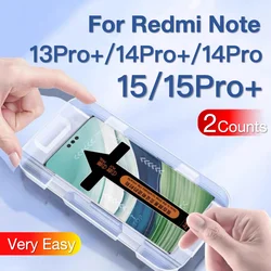 Dual Pack Toughened Glass Screen Protector with Installation Kit - Redmi Note 13ProPlus