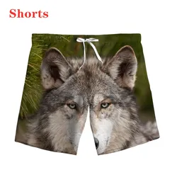 New 3D Printing Animal Wolf Fashion Men Women Tracksuits Crewneck Hip Hop Shorts Plus Size S-7XL