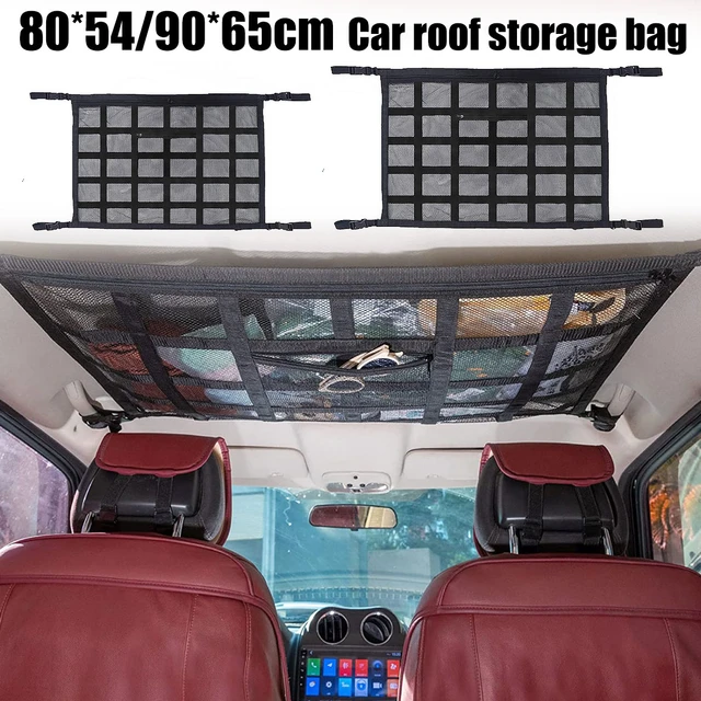 Auto Dach Netz Tasche Decke Gepäck Aufbewahrung Organizer Mesh Autodach  78X53cm