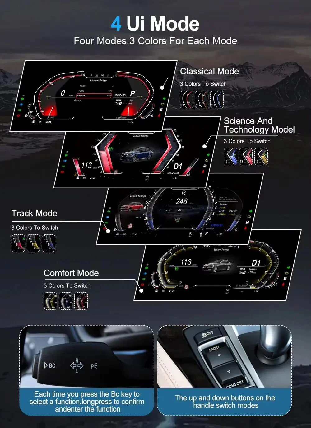 Cluster Digital Dashboard For BMW 5/6/7 Series X3/X4/X5/X6 F01 F07 F10 F15 F16 F