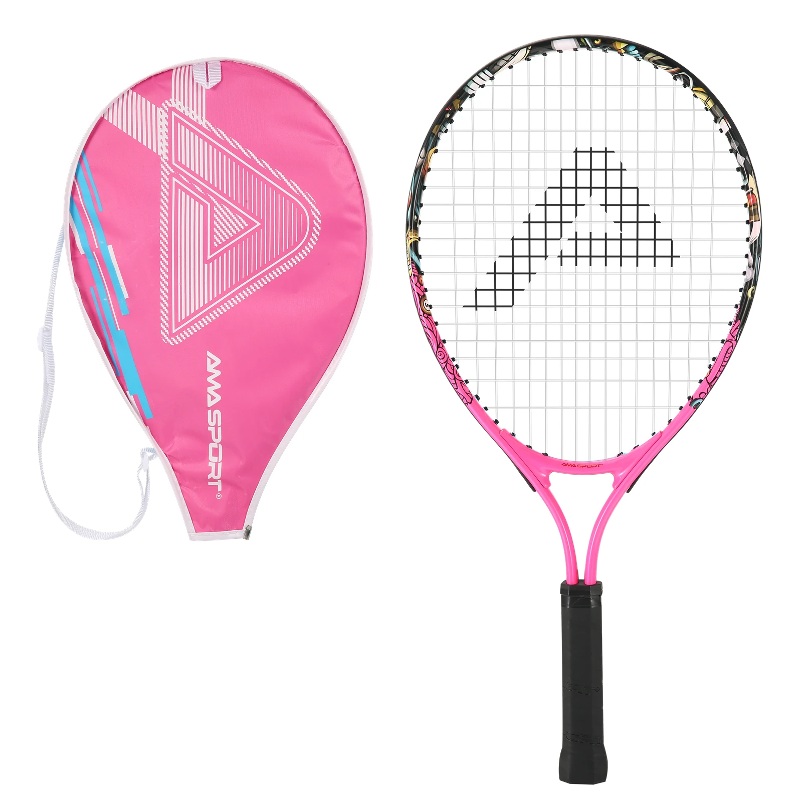 

Kids Tennis Racket for Junior Toddlers Starter Kit 17-25" for Girl Pink and Boy Yellow with 420D Nylon Shoulder Strap Bag