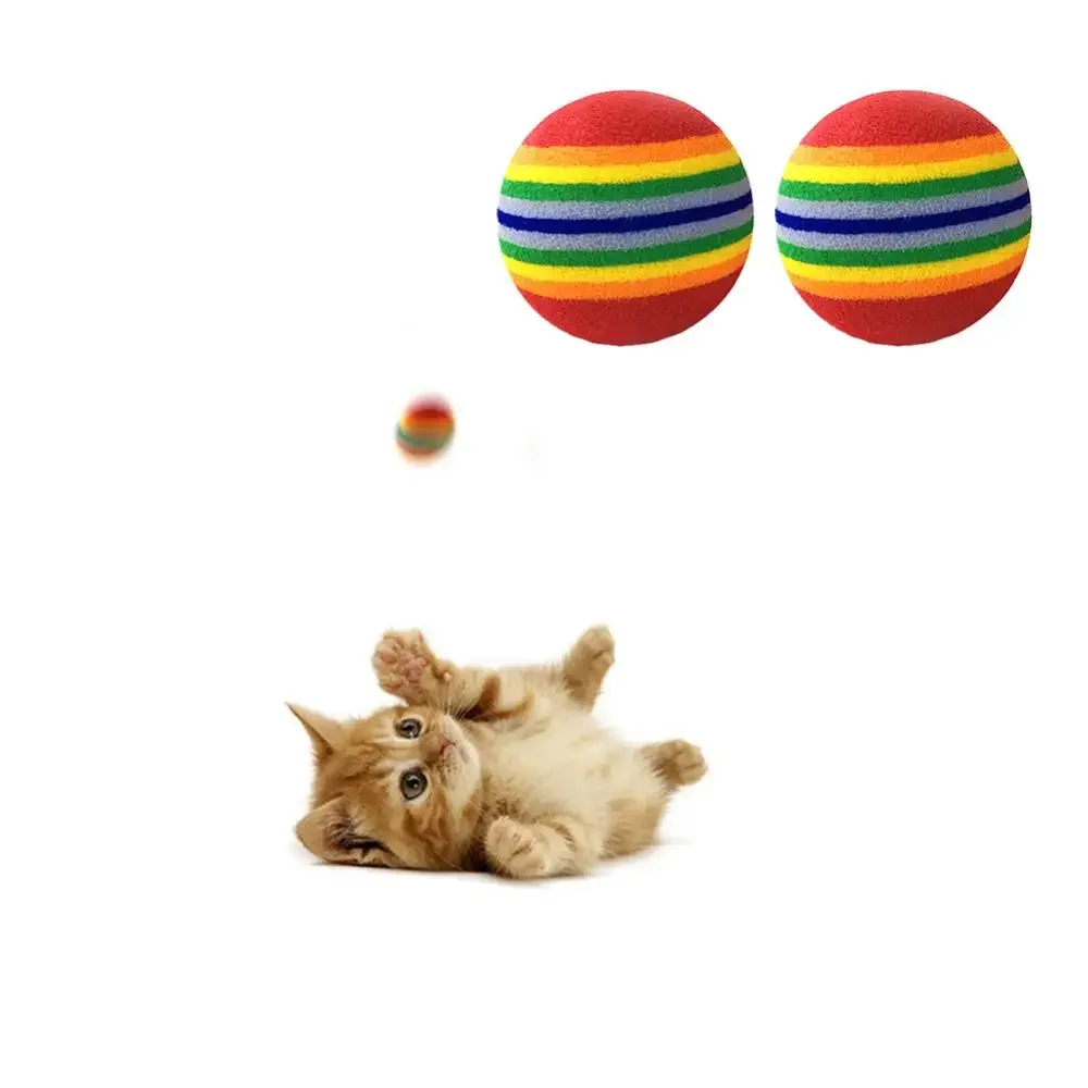 

Красочная игрушка для кошек, мяч, интерактивные игрушки для кошек, играйте в жевательную погремушку с рисунком