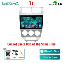  Icreative Car Radio For Dodge Caliber 2009 - 2012 Android 10 Stereo Multimedia GPS Navi DSP Carplay Autoradio Head Unit Recorder 