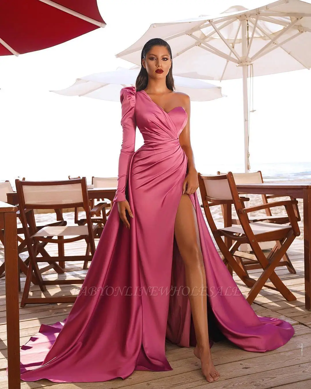 

Robe De Soiree Sexy Neck Long Evening Dresses A Line Chiffon Prom Dresses Formal Party Gown Vestido De Festa