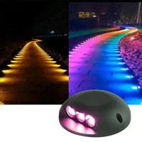3W 6W LED DMX512 RGB Outdoor Step Light IP65 Waterproof Stairs pathway Lighting Surface Mounted Underground Lawn Lamp Deck DC24V 1
