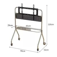 Nordic Stainless Steel Mobile TV Cart Stand Multifunctional Luxury With Storage For 32-75 Inch TVs Home Theater Bedroom Hotel 2