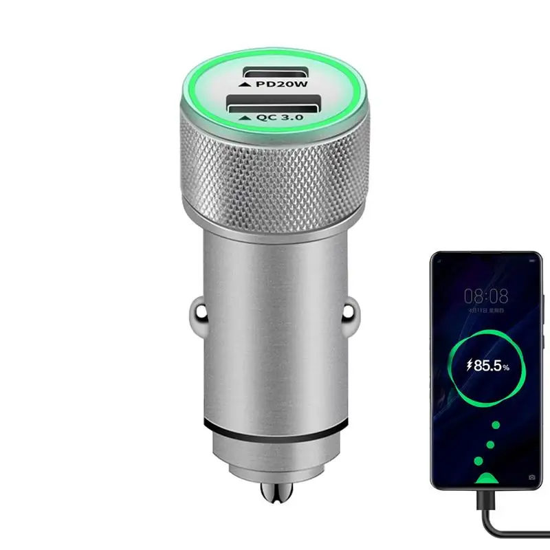 

Lighter USB Charger Lighter Fast Charging Charger Adapter With QC And PD Port Aluminum Alloy Electronics Chargers For Camera