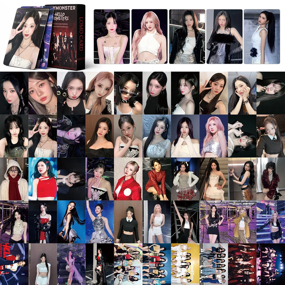 Kpop BABY MONSTER New Album Lomo Cards HARAM HD Photocards Girls Photo Card For Collection Fans Gift 55Pcs/Set