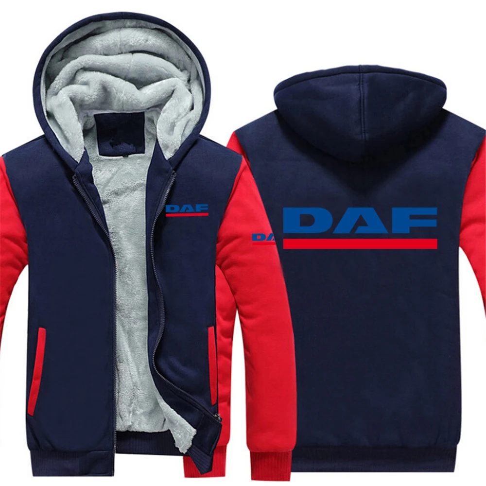 DAF TRUCKS COMPANY TRUCKER Printing Fashion 2023 New Man's Winter Thicken Cotton Tracksuit Comfortable Casual Wild Hoodies Coat