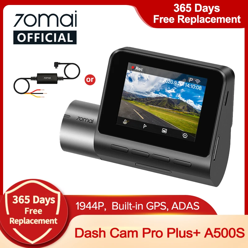 70mai Pro Plus A500S Dash cam, GPS intégré, suivi d'itinéraire, ADAS Fiche Technique et Prix au