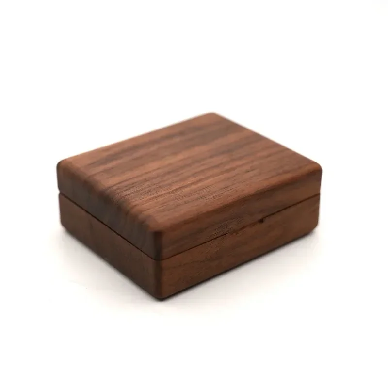 1PCS Free Engraving Wood Wedding Ring Box storage Engagement Wedding Ceremony Ring Storage Proposal Portable Gifts Case Rustic 4
