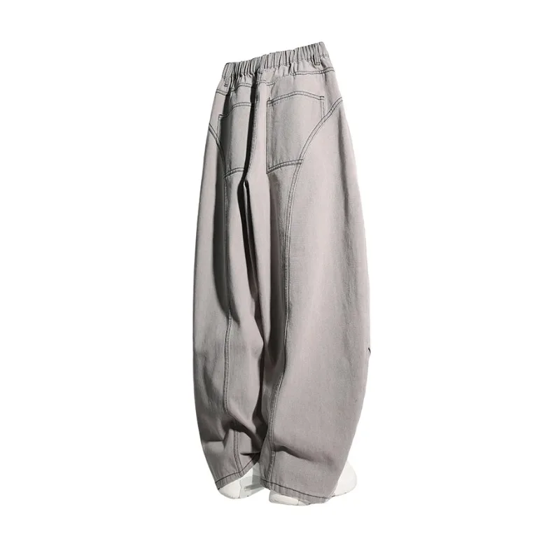 사계절 등산 하이킹 편안하고 통기성 좋은 트렌디한 다용도 청바지 패셔너블한 루즈핏 커브드 나이프 팬츠